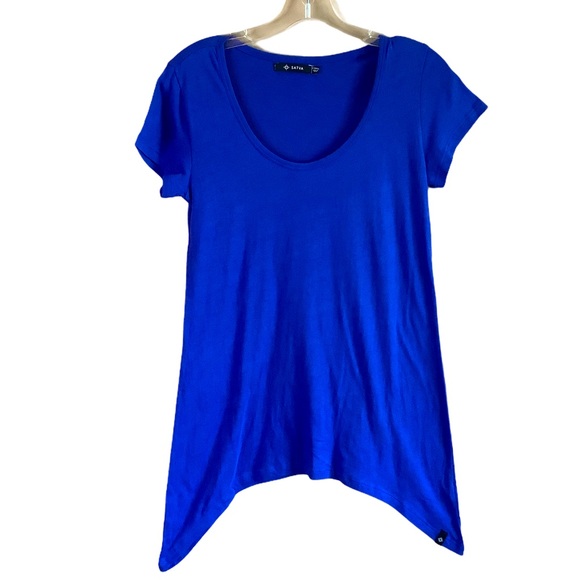 NWT Satva Blue 100% Organic Cotton Hi-Lo Tee XS - Picture 12 of 12